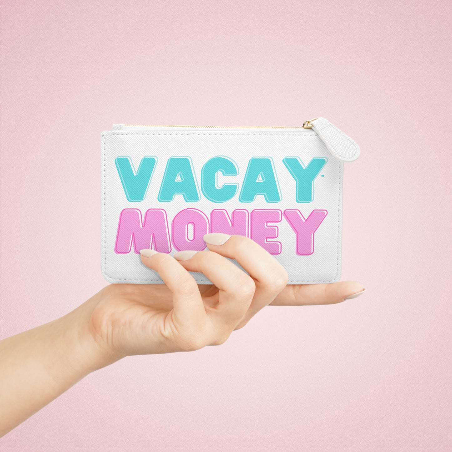 Vacay Money Mini Clutch — Travel Cash & Card Pouch