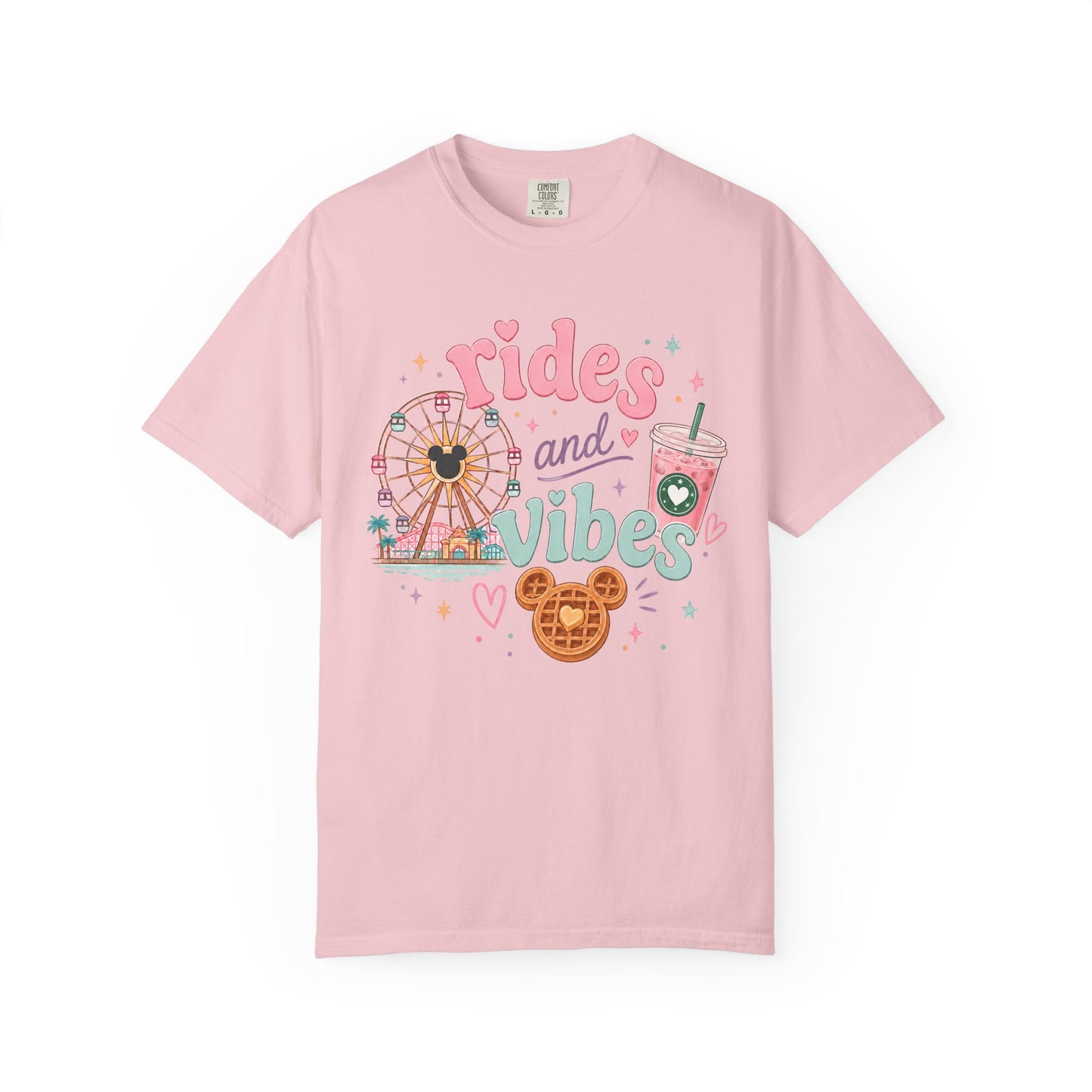 Rides and Vibes T-Shirt — Amusement Park Ferris Wheel & Treats Tee