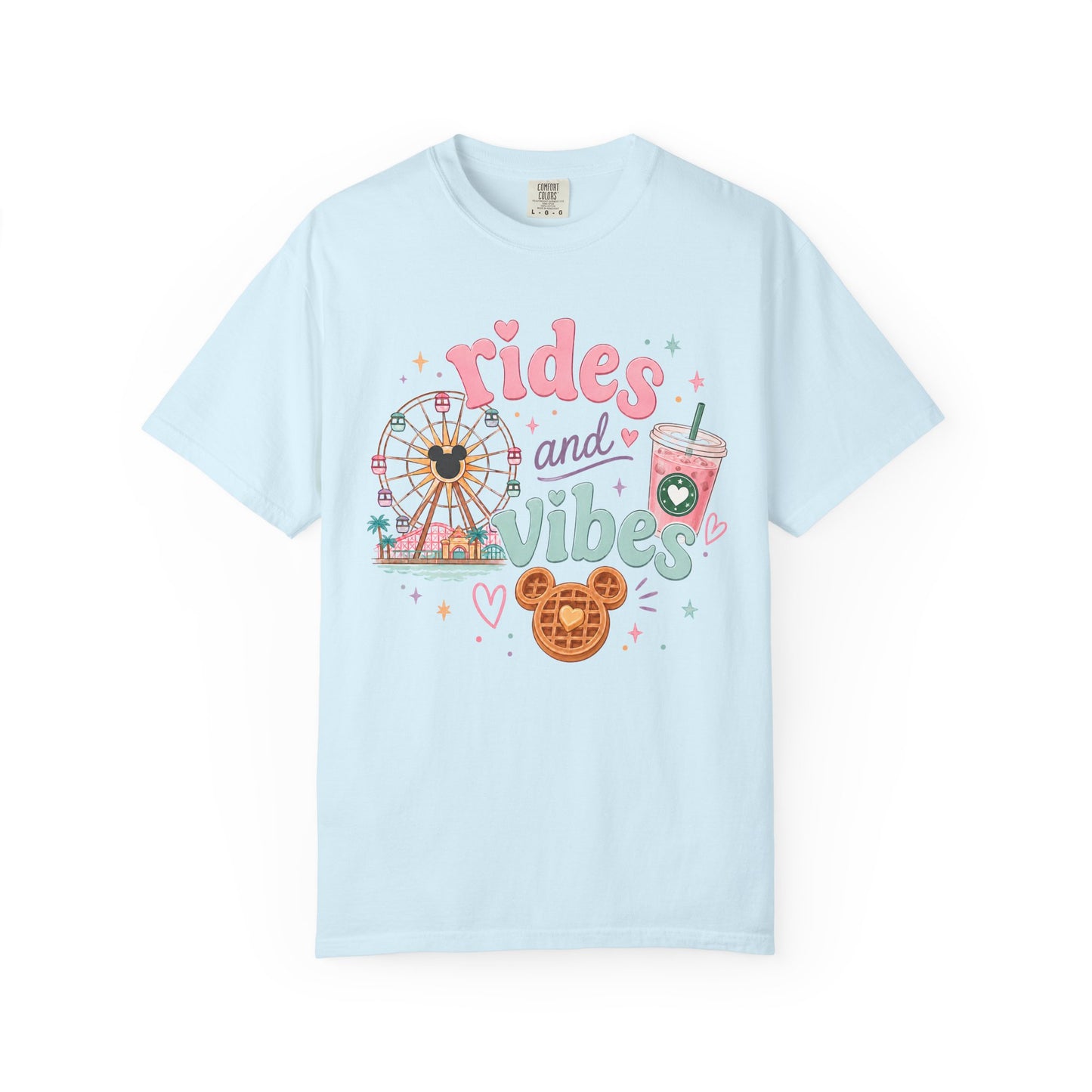 Rides and Vibes T-Shirt — Amusement Park Ferris Wheel & Treats Tee