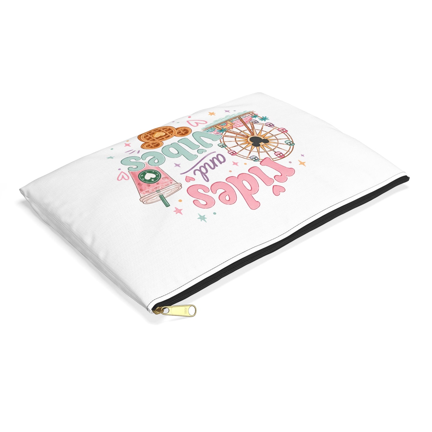 Rides and Vibes Accessory Pouch — Pastel Amusement Park Cosmetic Bag