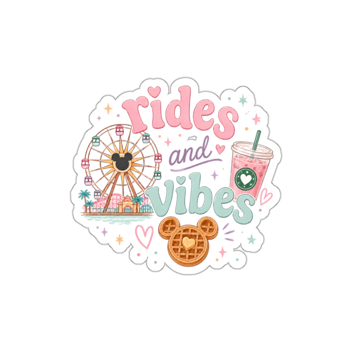 Rides and Vibes Die-Cut Sticker