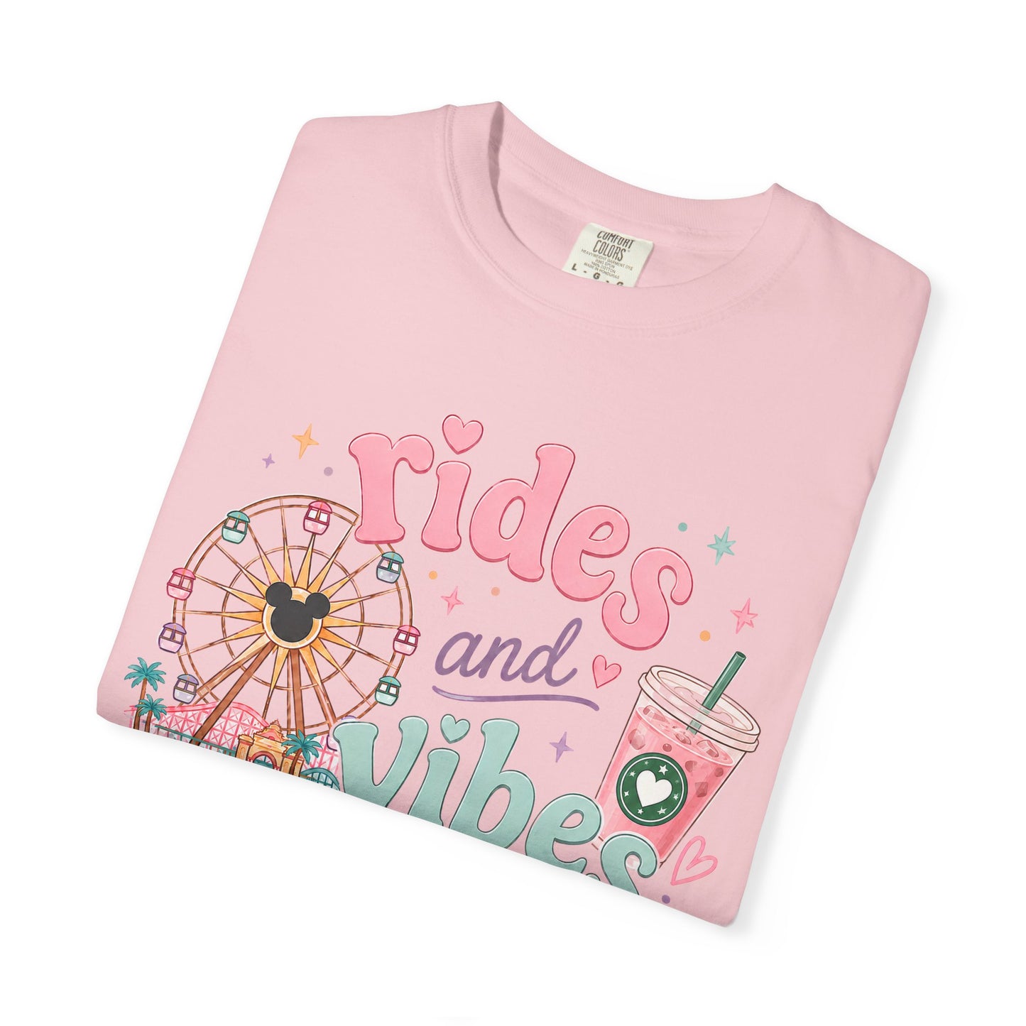 Rides and Vibes T-Shirt — Amusement Park Ferris Wheel & Treats Tee