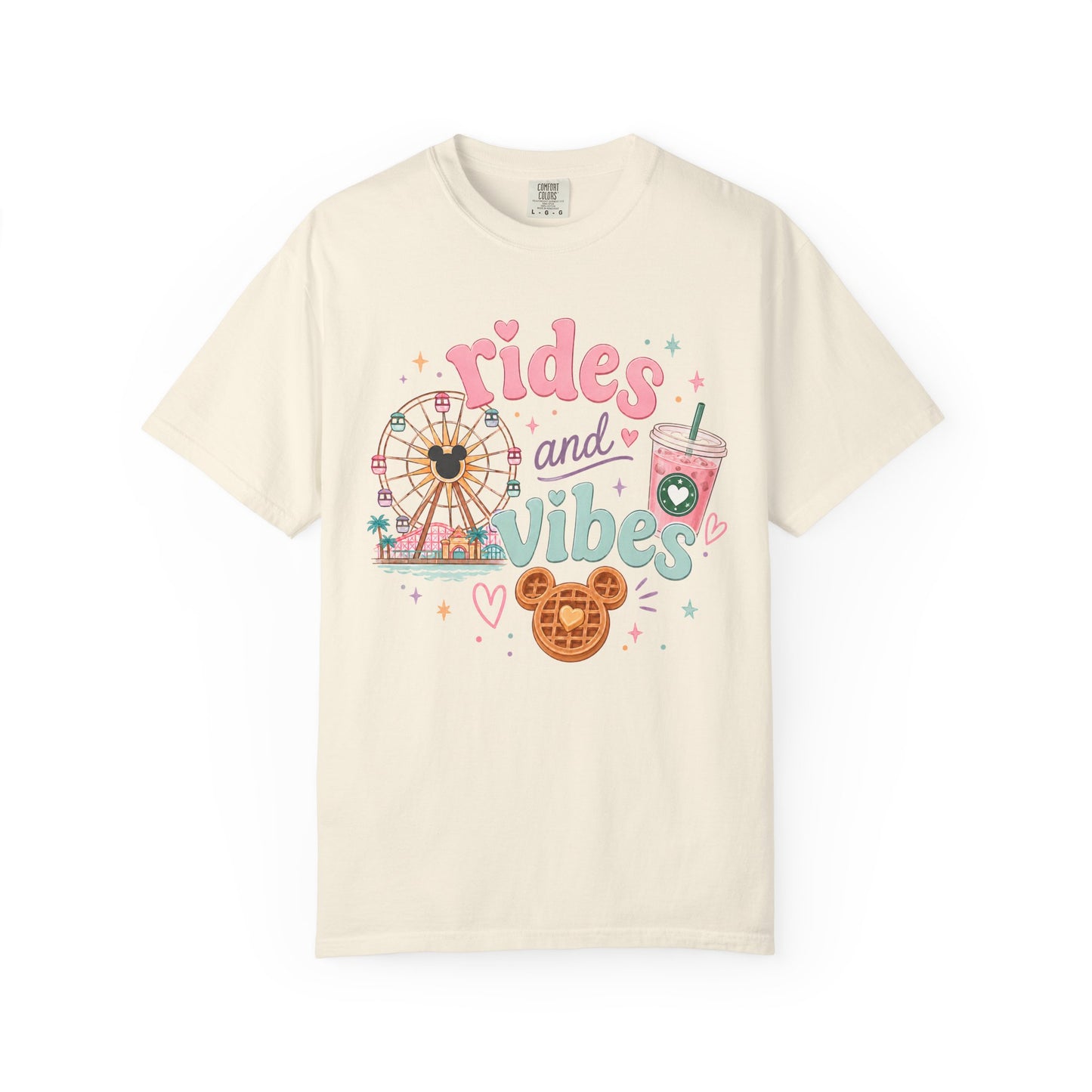 Rides and Vibes T-Shirt — Amusement Park Ferris Wheel & Treats Tee