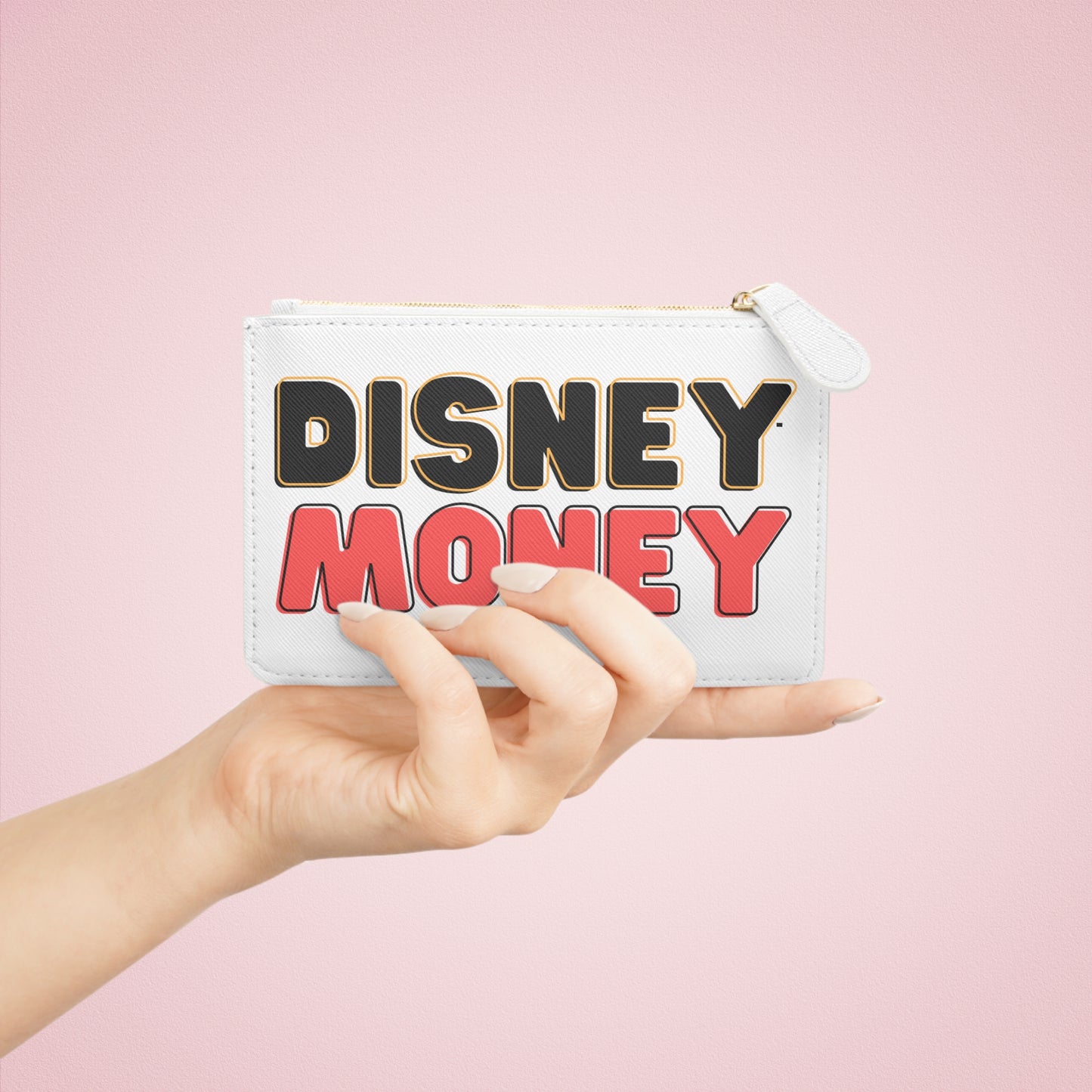 Mini Clutch — "Disney Money" Coin Purse, Cute Theme Park Wallet