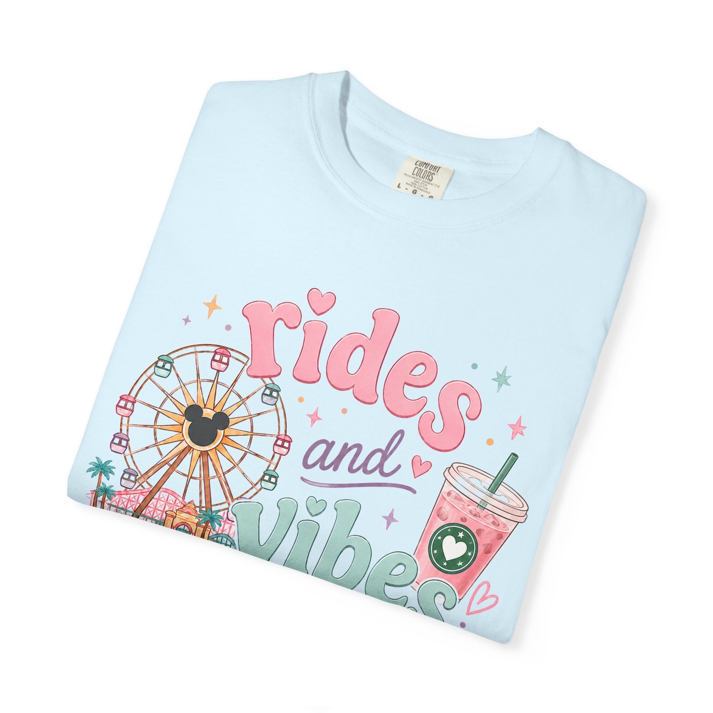 Rides and Vibes T-Shirt — Amusement Park Ferris Wheel & Treats Tee