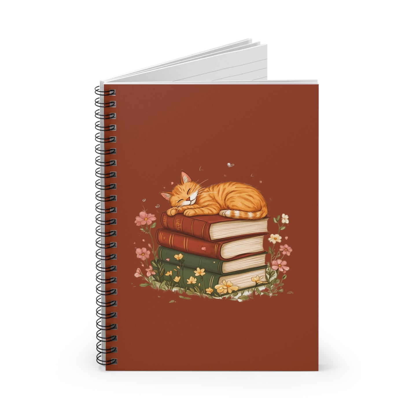 Cozy Cat Spiral Notebook - Cute Design for Cat Lovers, Perfect for Journaling and Note-taking