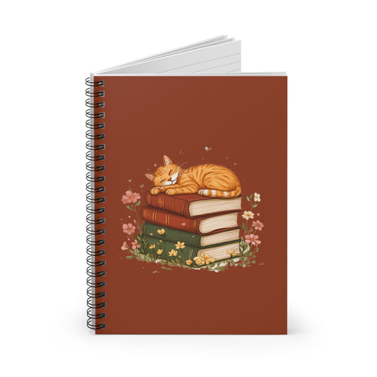 Cozy Cat Spiral Notebook - Cute Design for Cat Lovers, Perfect for Journaling and Note-taking